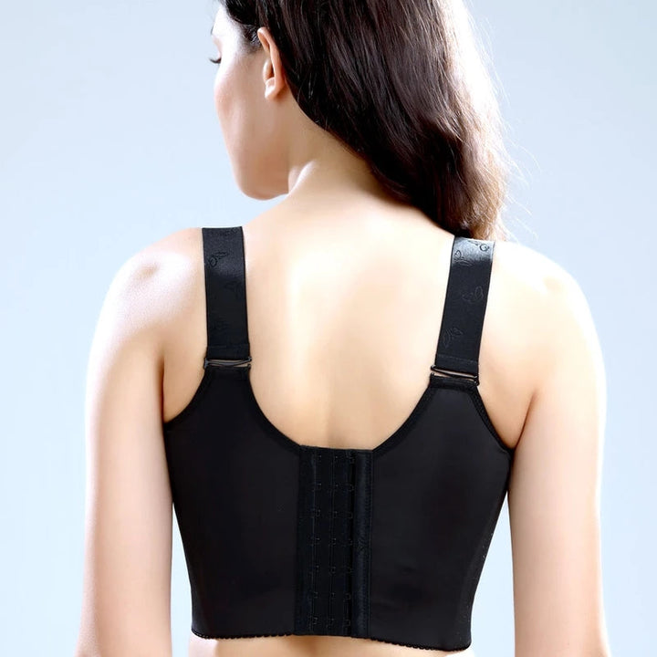 Front closure bra with floral lace - Emilia-Purple-32C-Nora Luxe
