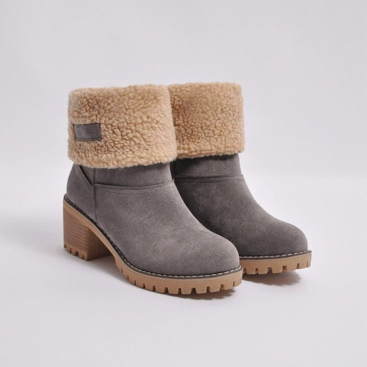 FrostStep Winter Boots | Insulated Winter Ankle Boots with Heel for Women-Black-6-Nora Luxe