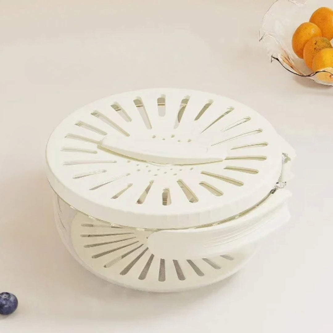 Fruit and Vegetable Storage Container - FreshSeal-White-Nora Luxe