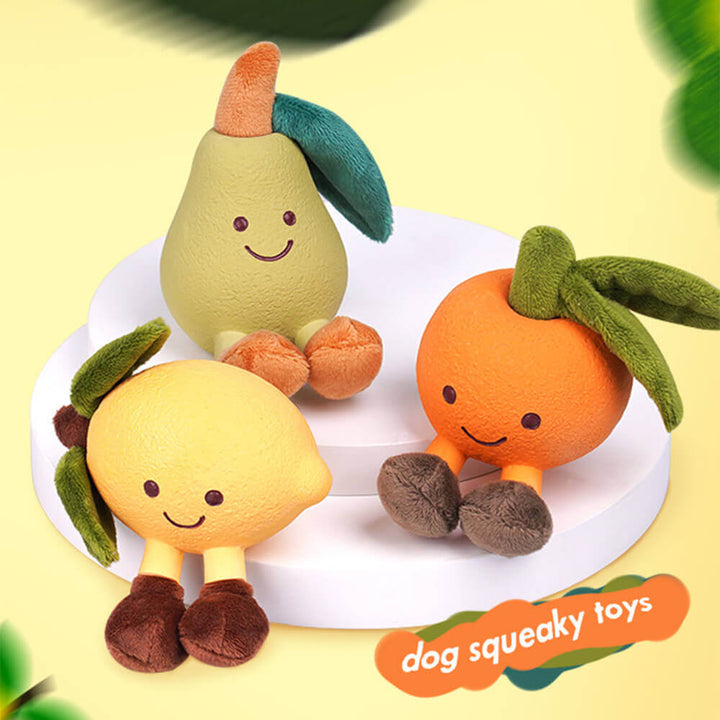 Fruity Dog Squeaky Toy - FruityChew-Orange-Nora Luxe
