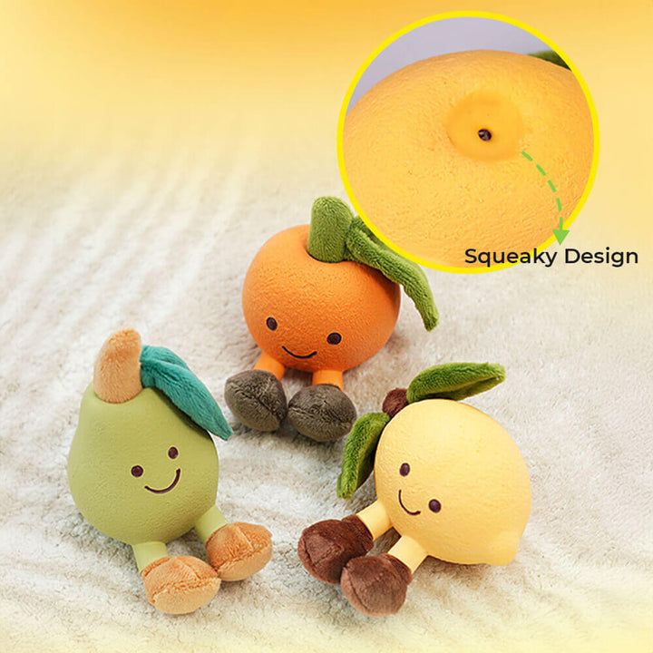 Fruity Dog Squeaky Toy - FruityChew-Orange-Nora Luxe