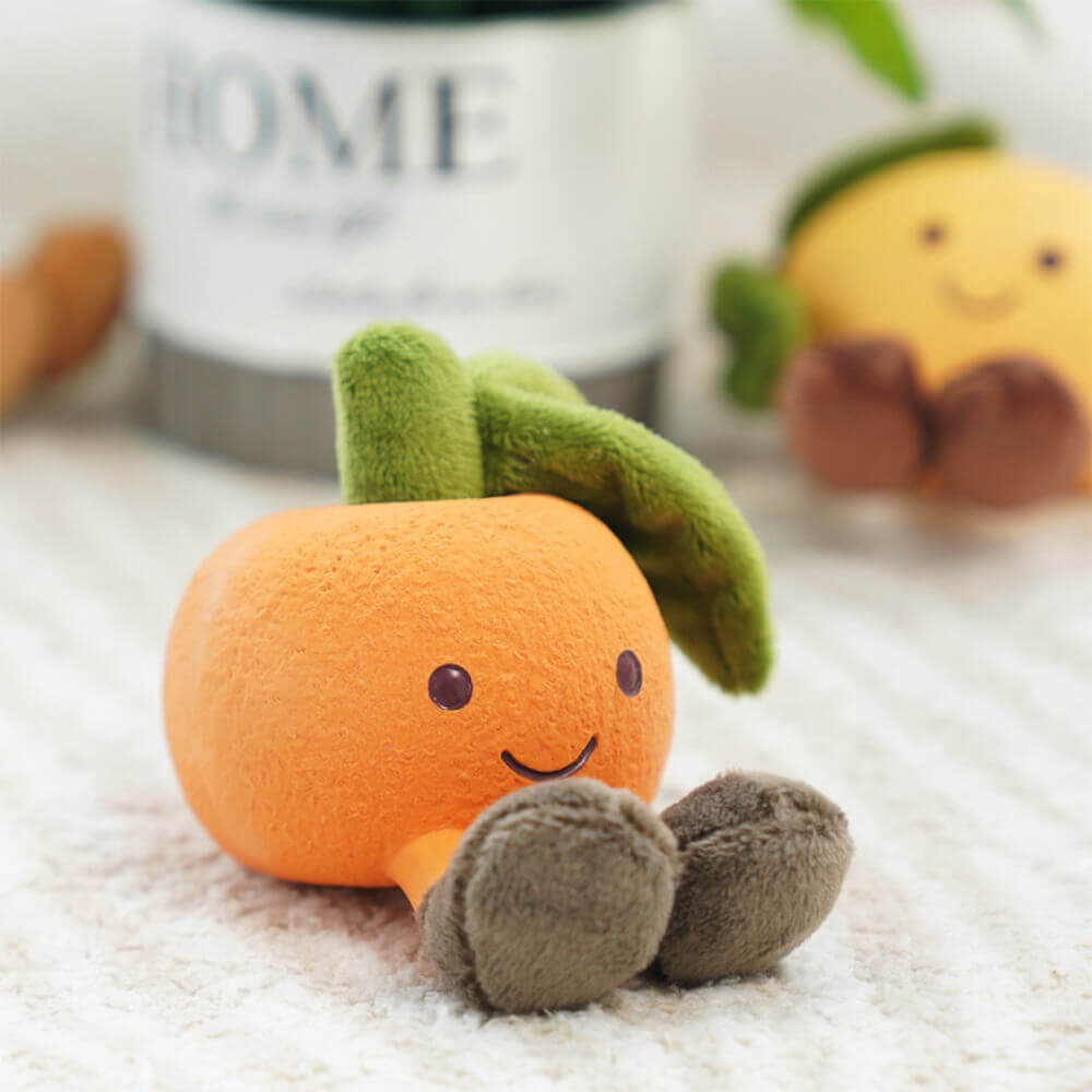 Fruity Dog Squeaky Toy - FruityChew-Orange-Nora Luxe