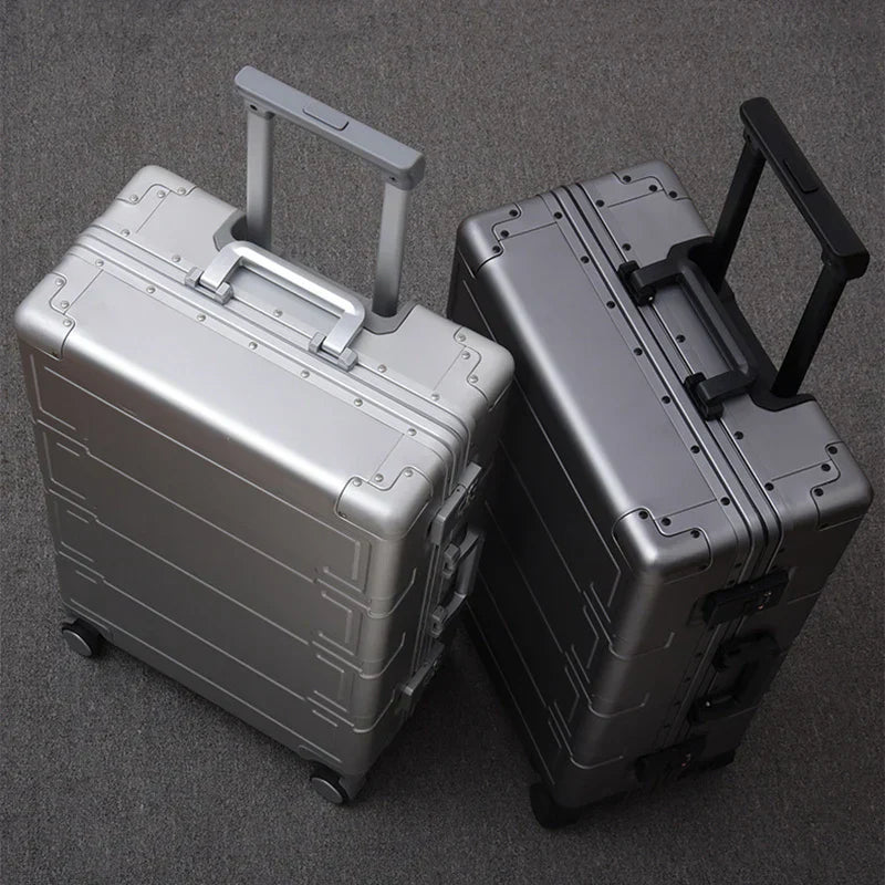 Fully aluminum hard shell case – Pristina-Silver-S (46 L)-Nora Luxe
