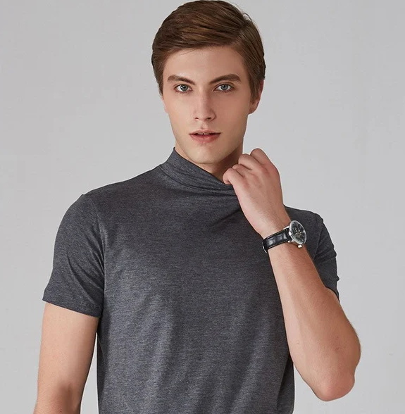 Function shirt with turtleneck for men – Adrian-Gray-S-Nora Luxe
