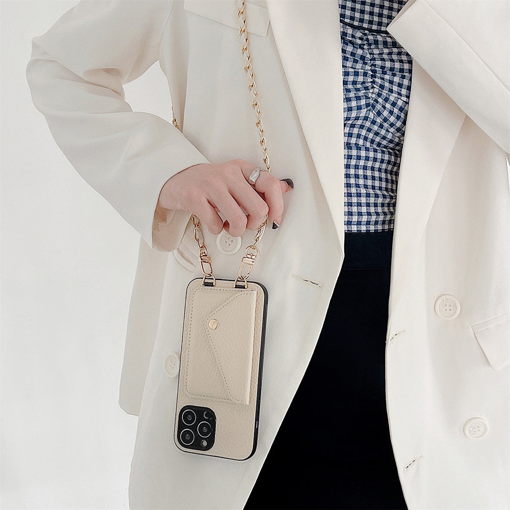 Functional iPhone Case with Wallet - Celeste-Beige-iPhone 7-Nora Luxe