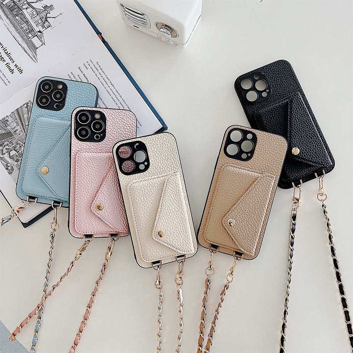 Functional iPhone Case with Wallet - Celeste-Beige-iPhone 7-Nora Luxe