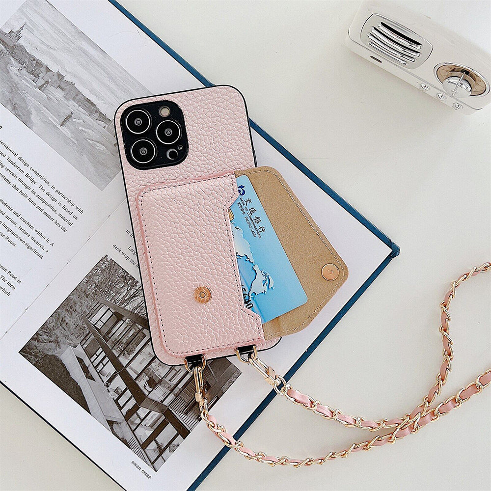 Functional iPhone Case with Wallet - Celeste-Beige-iPhone 7-Nora Luxe