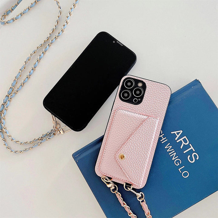 Functional iPhone Case with Wallet - Celeste-Beige-iPhone 7-Nora Luxe