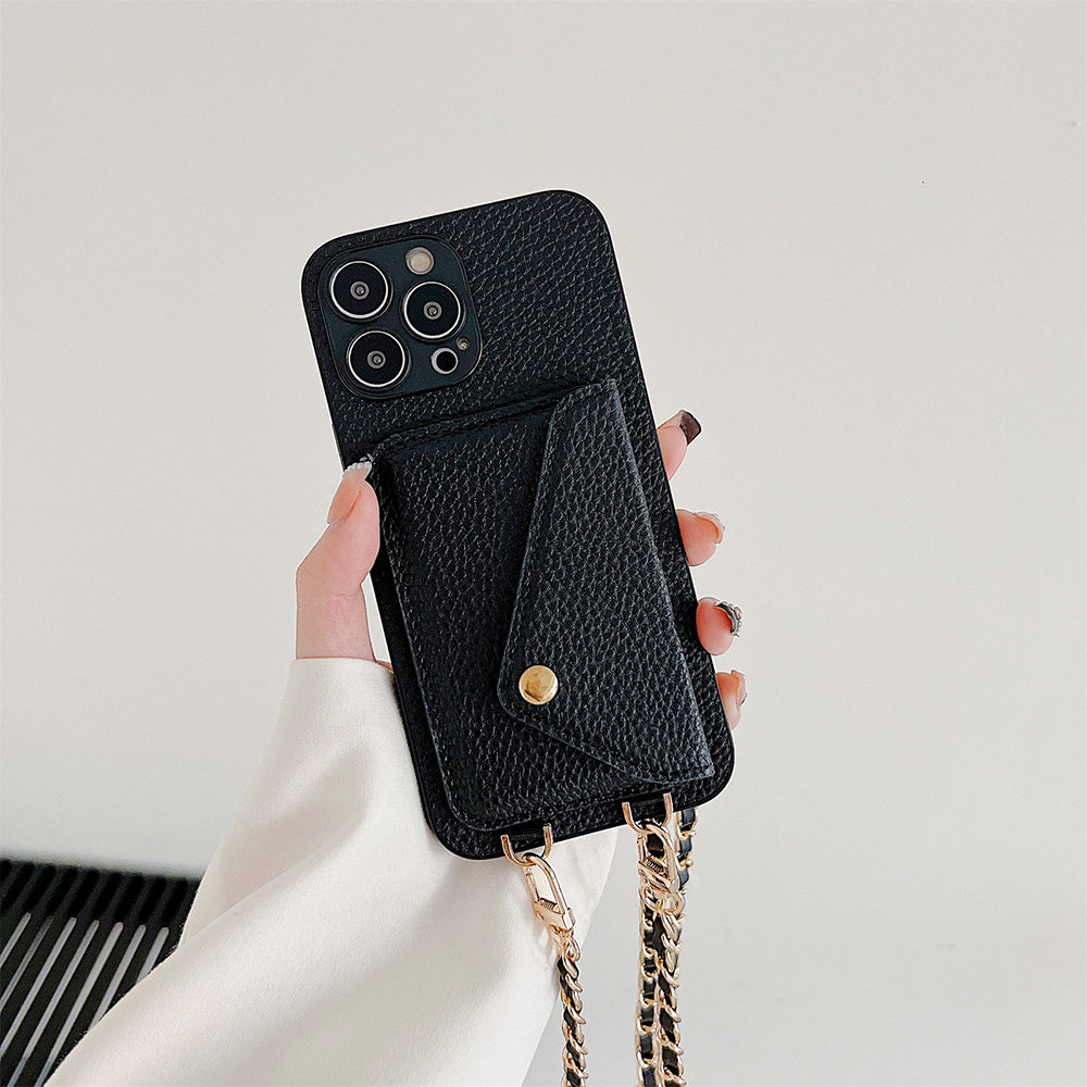 Functional iPhone Case with Wallet - Celeste-Beige-iPhone 7-Nora Luxe