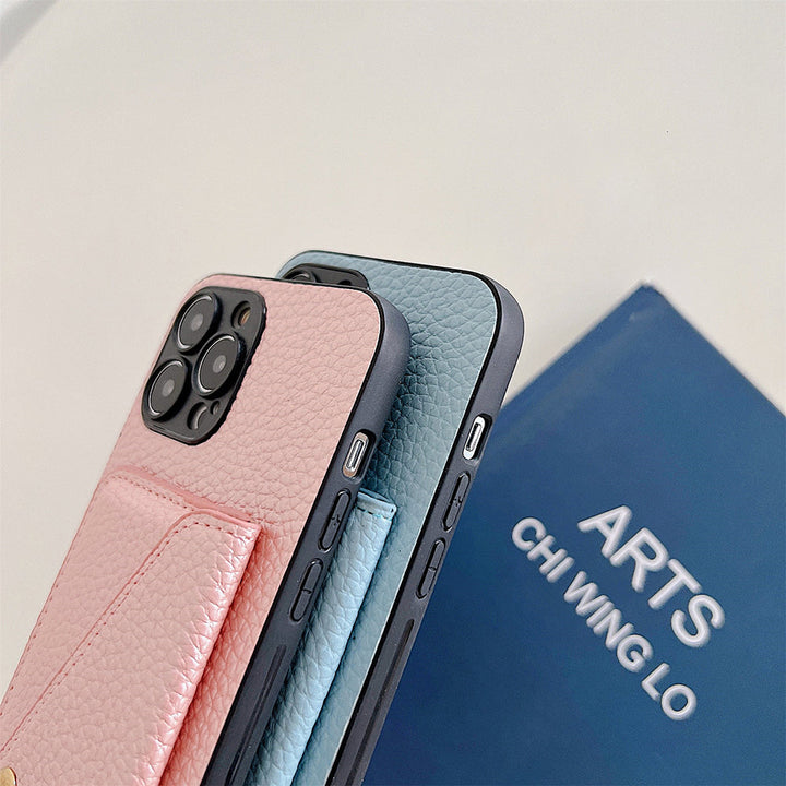 Functional iPhone Case with Wallet - Celeste-Beige-iPhone 7-Nora Luxe