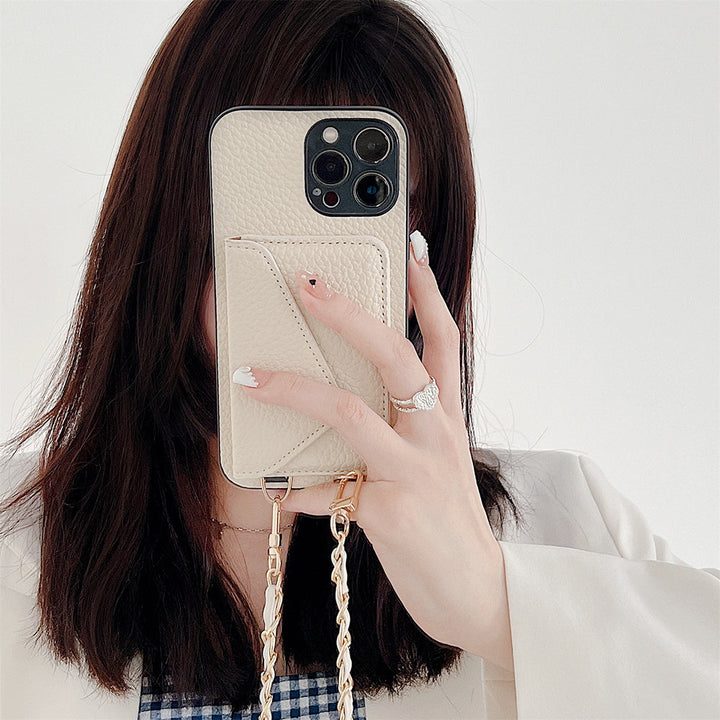 Functional iPhone Case with Wallet - Celeste-Beige-iPhone 7-Nora Luxe
