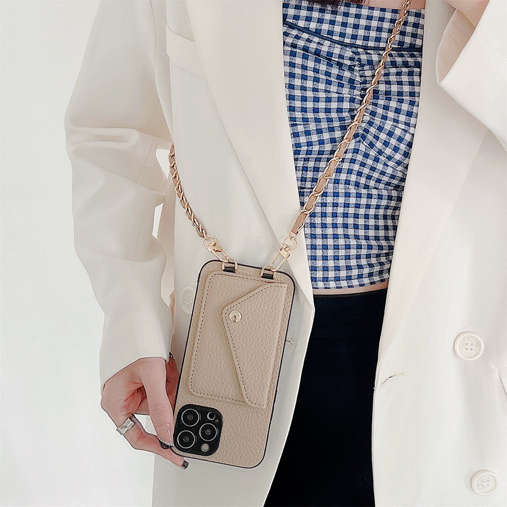 Functional iPhone Case with Wallet - Celeste-Brown-iPhone 7-Nora Luxe