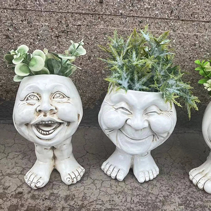 Funny Face Wax Plant Pot - GigglePot-1-Nora Luxe