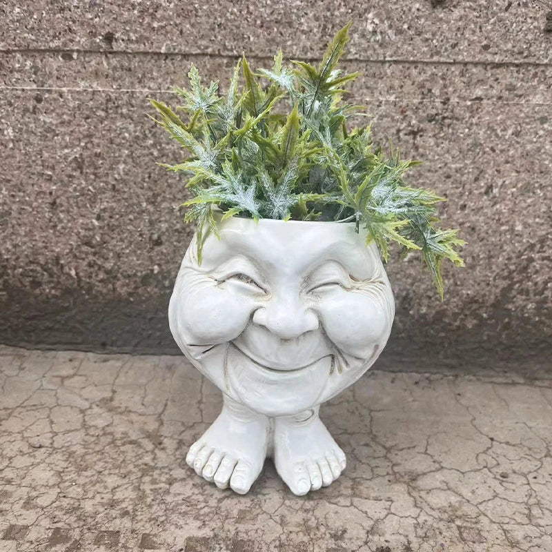 Funny Face Wax Plant Pot - GigglePot-1-Nora Luxe