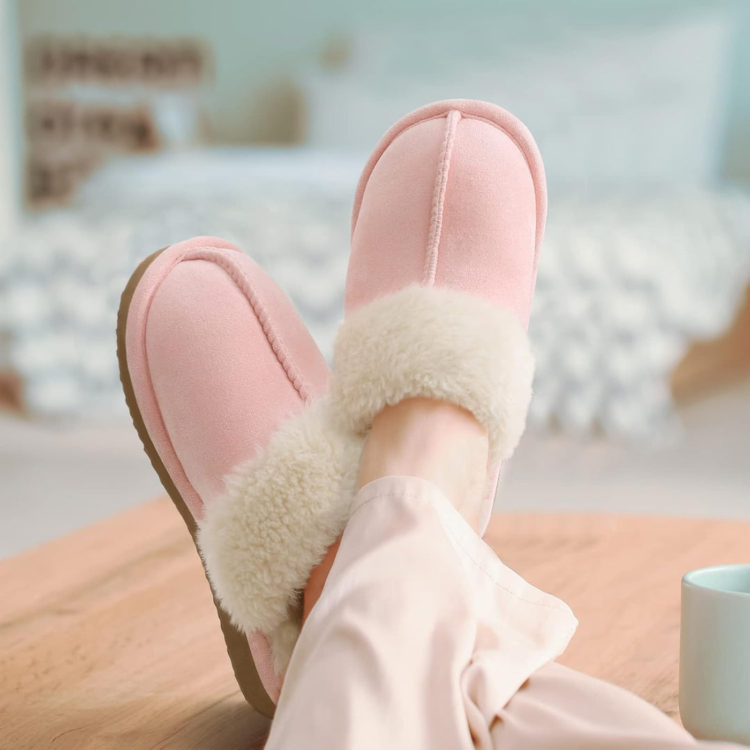 Fuzzy Memory Foam Slippers - SoftStep-Chestnut-4.5-Nora Luxe