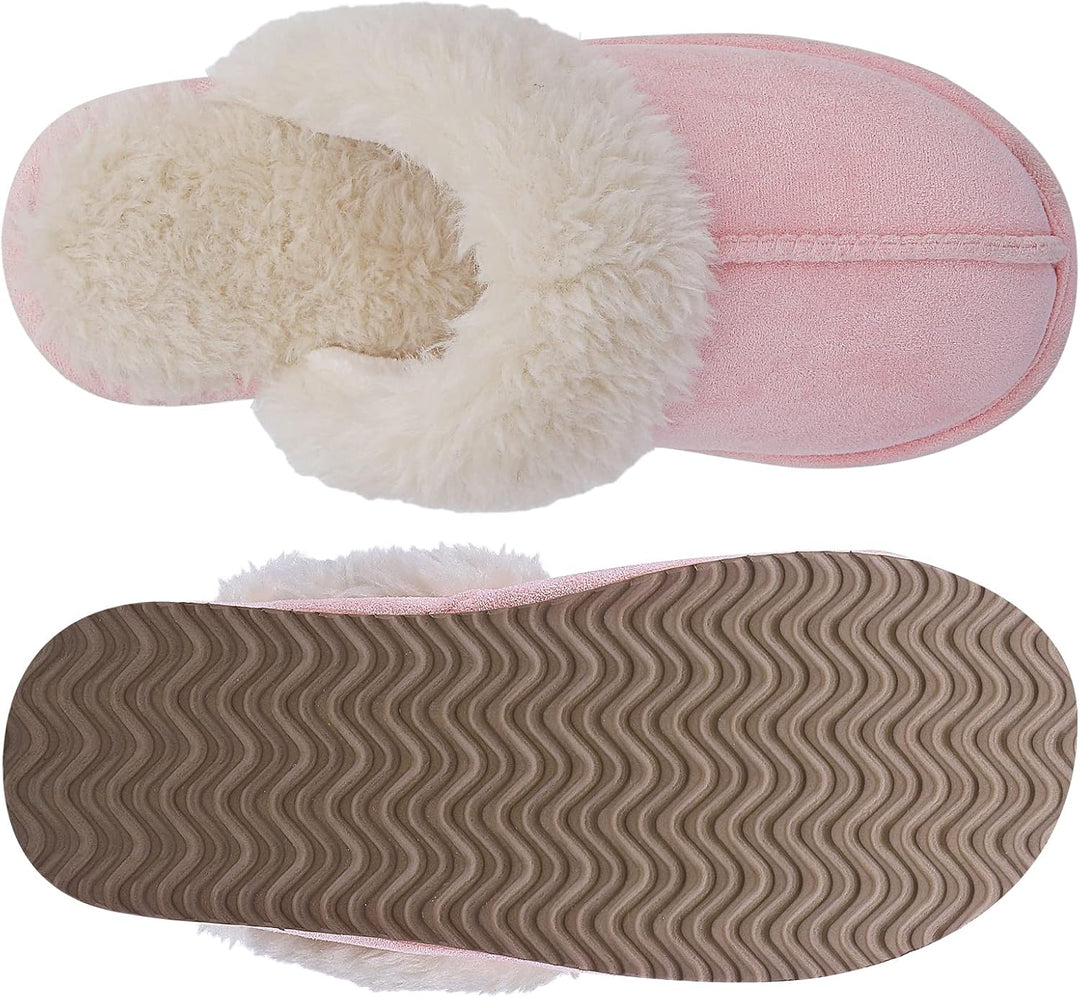 Fuzzy Memory Foam Slippers - SoftStep-Chestnut-4.5-Nora Luxe