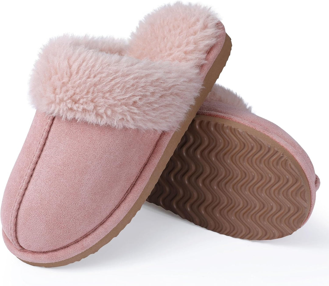 Fuzzy Memory Foam Slippers - SoftStep-Chestnut-4.5-Nora Luxe