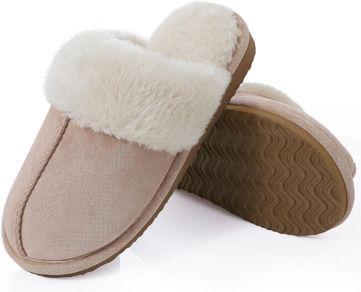 Fuzzy Memory Foam Slippers - SoftStep-Chestnut-4.5-Nora Luxe