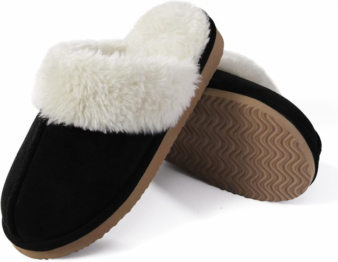Fuzzy Memory Foam Slippers - SoftStep-Chestnut-4.5-Nora Luxe