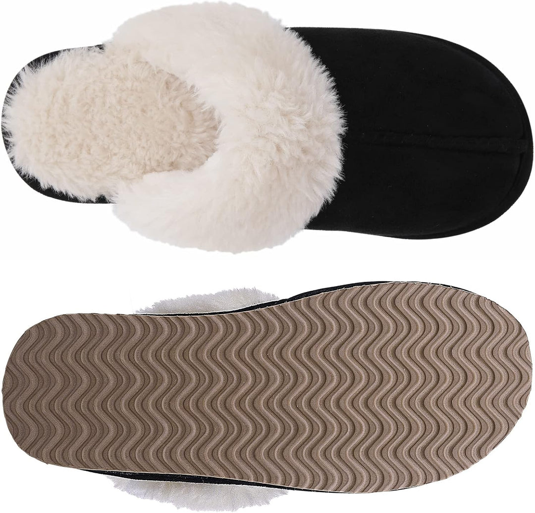 Fuzzy Memory Foam Slippers - SoftStep-Chestnut-4.5-Nora Luxe