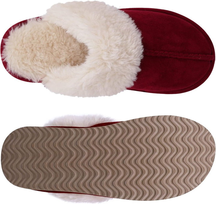 Fuzzy Memory Foam Slippers - SoftStep-Chestnut-4.5-Nora Luxe