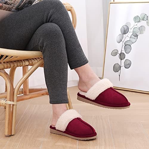 Fuzzy Memory Foam Slippers - SoftStep-Chestnut-4.5-Nora Luxe