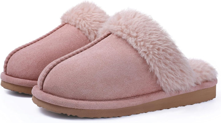 Fuzzy Memory Foam Slippers - SoftStep-Dark Pink-4.5-Nora Luxe