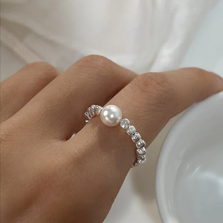 Galaxy Pearl Ring - Stella-White-5-Nora Luxe