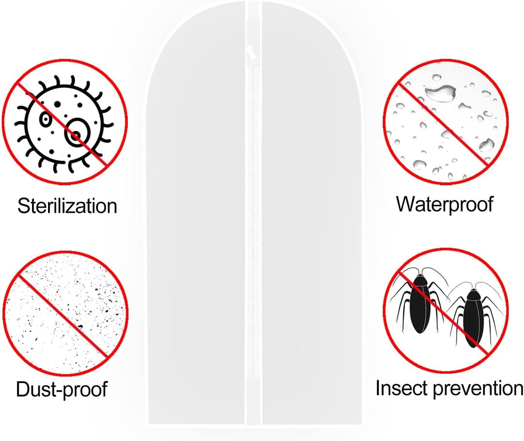 Extra-Long Dress & Gown Garment Bag – 71" (180.34 cm)Protective Covers with Handles