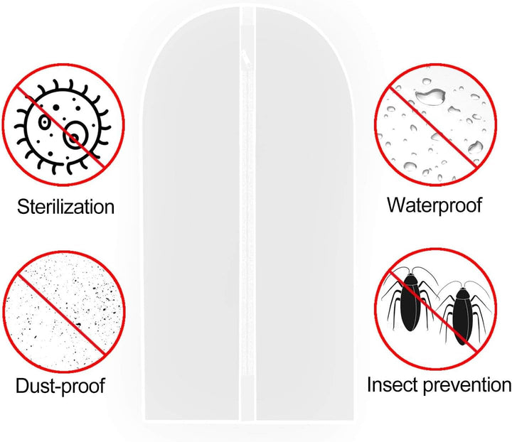 Extra-Long Dress & Gown Garment Bag – 71" (180.34 cm)Protective Covers with Handles