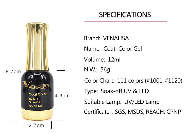 GEL NAIL VARNISH UV LED – LUXURY COLORS 0.41 fl oz-1001-Nora Luxe