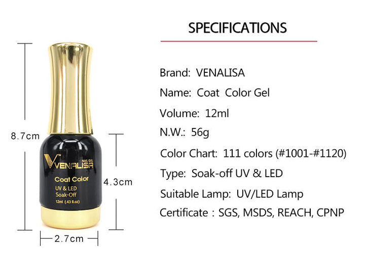 GEL NAIL VARNISH UV LED – LUXURY COLORS 0.41 fl oz-1001-Nora Luxe