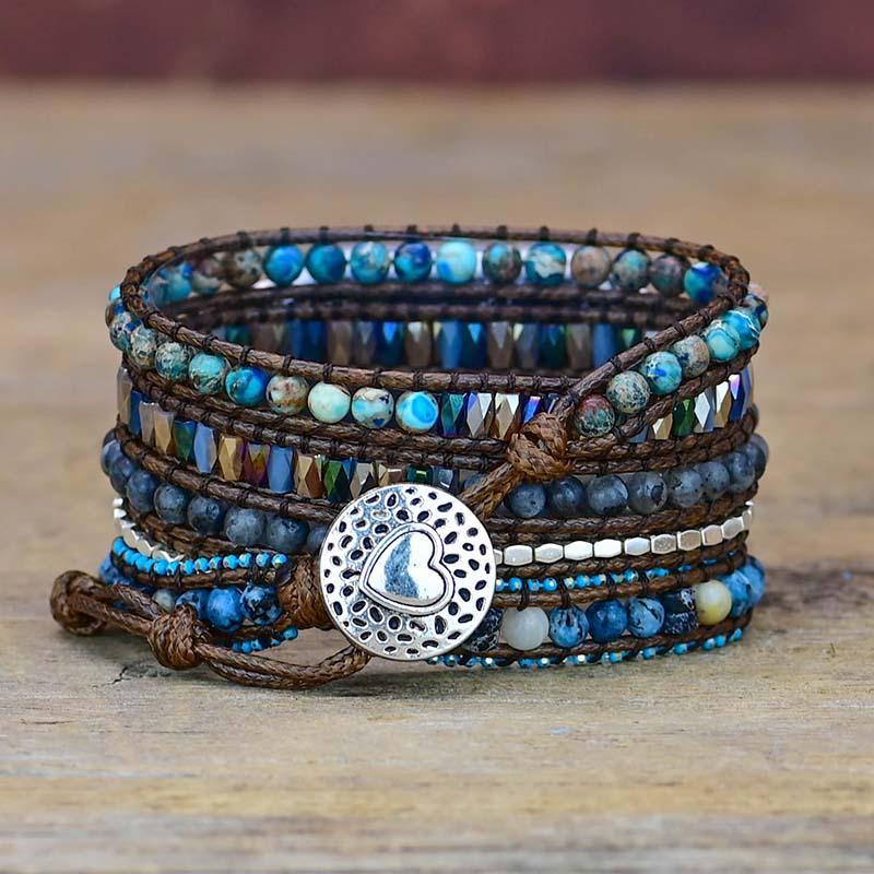 Gemstone Apple Watch Strap - Azure-S (5.51-6.30 inches)-Nora Luxe