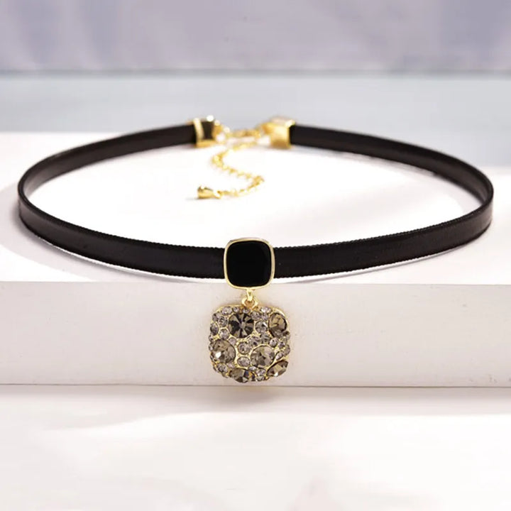 Geometric Crystal Necklace | Elegant Design-SQUARE CRYSTAL-Nora Luxe