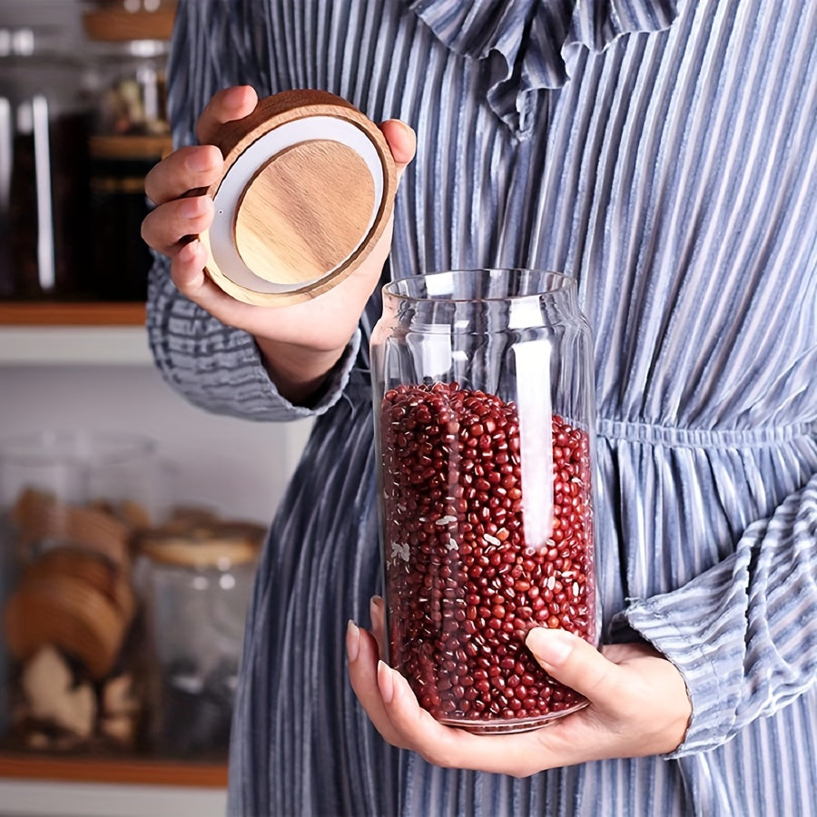 Glass Airtight Kitchen Storage Jar - LunaSeal-1000ML-Nora Luxe
