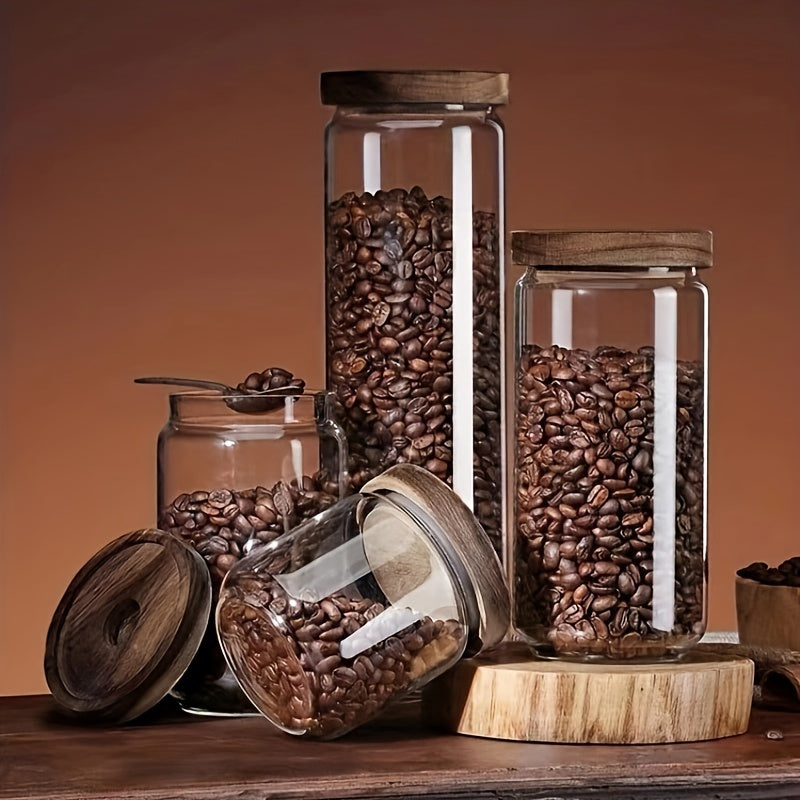 Glass Airtight Kitchen Storage Jar - LunaSeal-1500ML-Nora Luxe