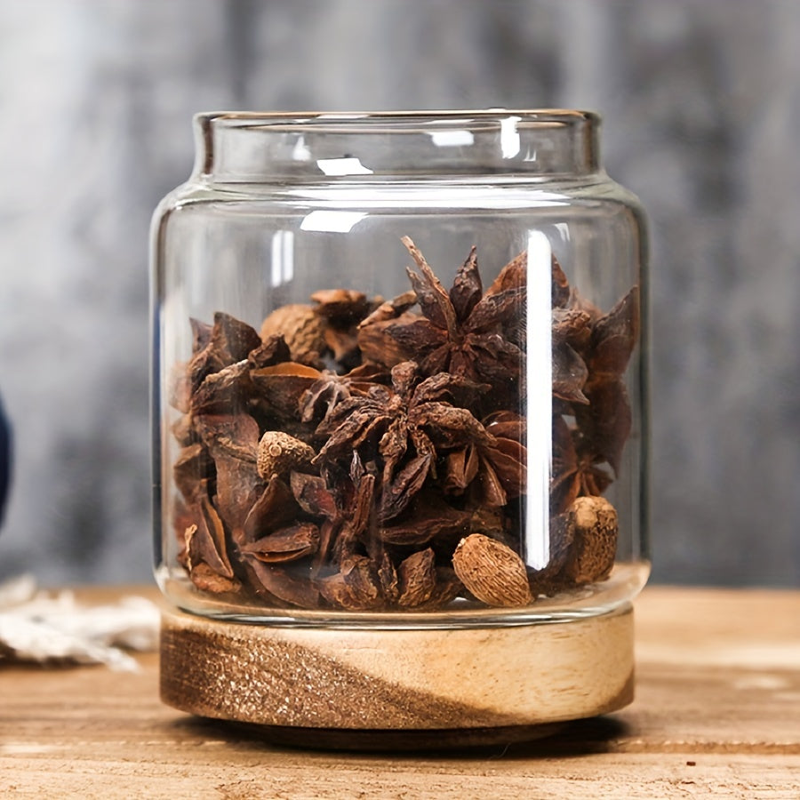 Glass Airtight Kitchen Storage Jar - LunaSeal-450ML-Nora Luxe