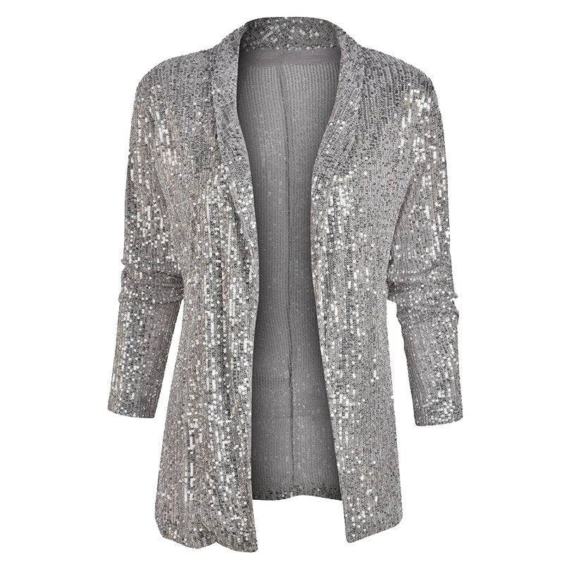 Glitter Sequins Vest - Sophia-Gray-S-Nora Luxe
