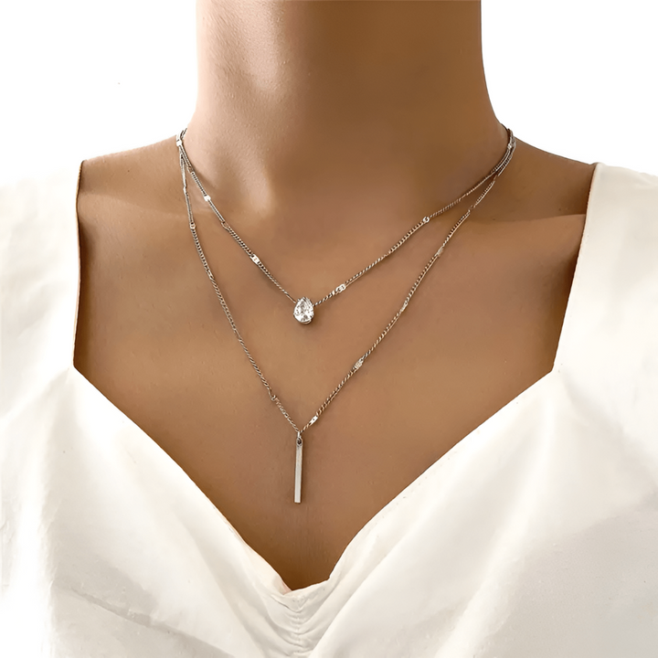 Glow Grid Chain - Lumia-Silver-Nora Luxe