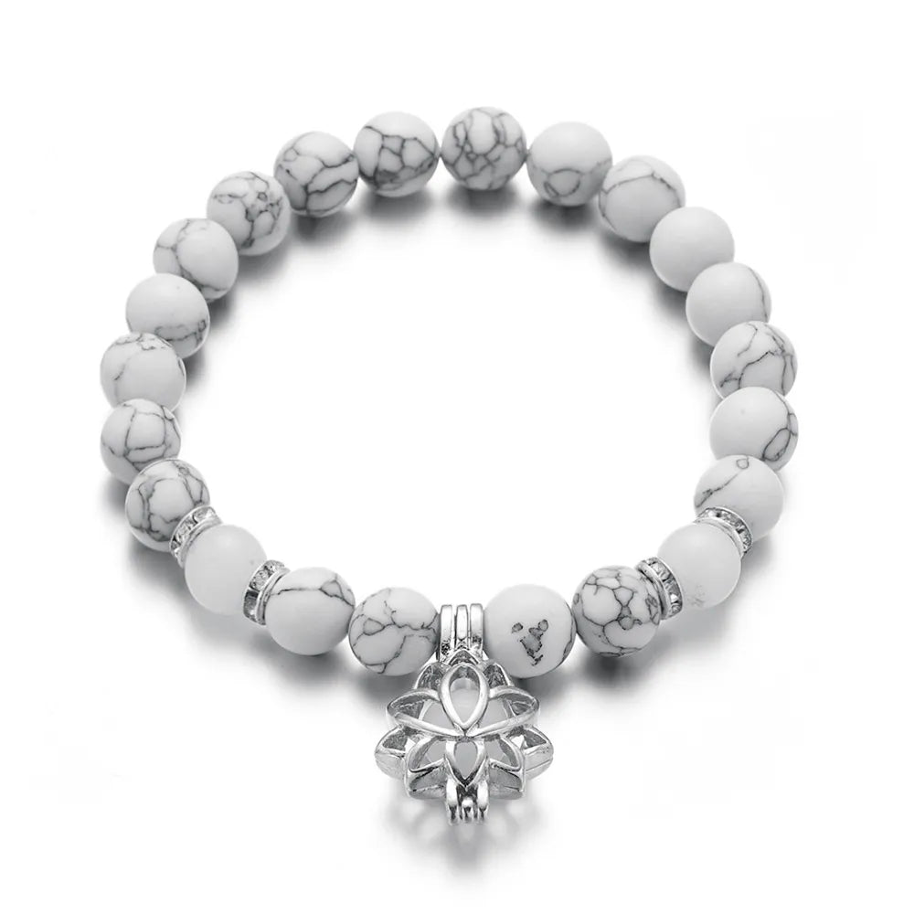 Glow-in-the-Dark Lotus Bracelet | Elegant Women's Jewellery-Blue-Aqua-Nora Luxe