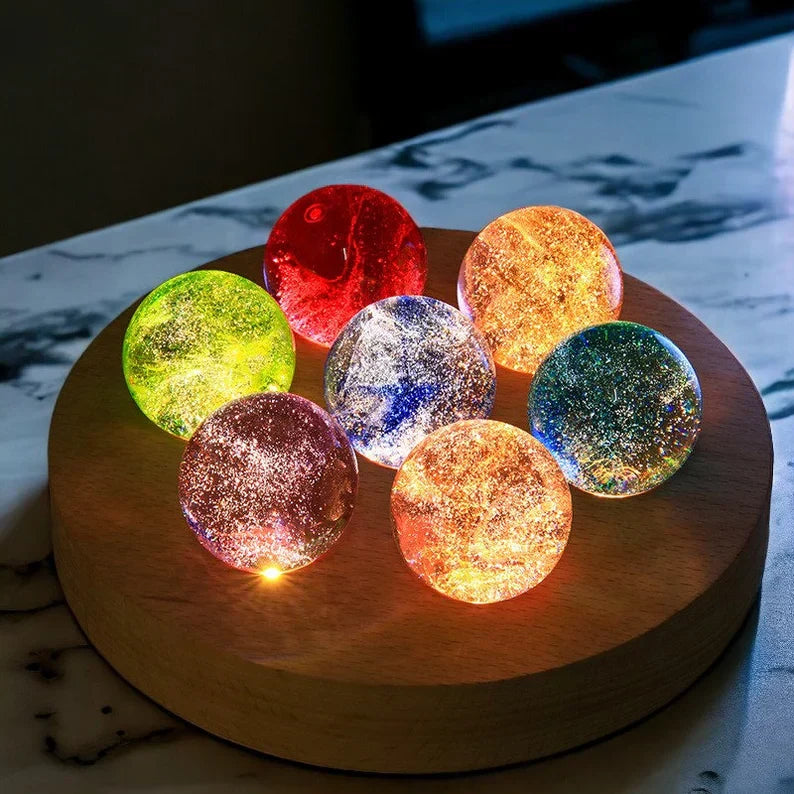 Glowing Cosmic Crystals - AstroGlow Orbs-Rectangle-Nora Luxe