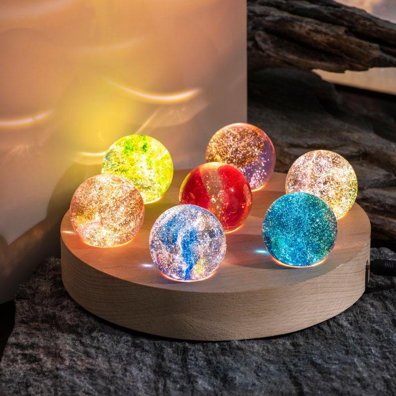 Glowing Cosmic Crystals - AstroGlow Orbs-Rectangle-Nora Luxe