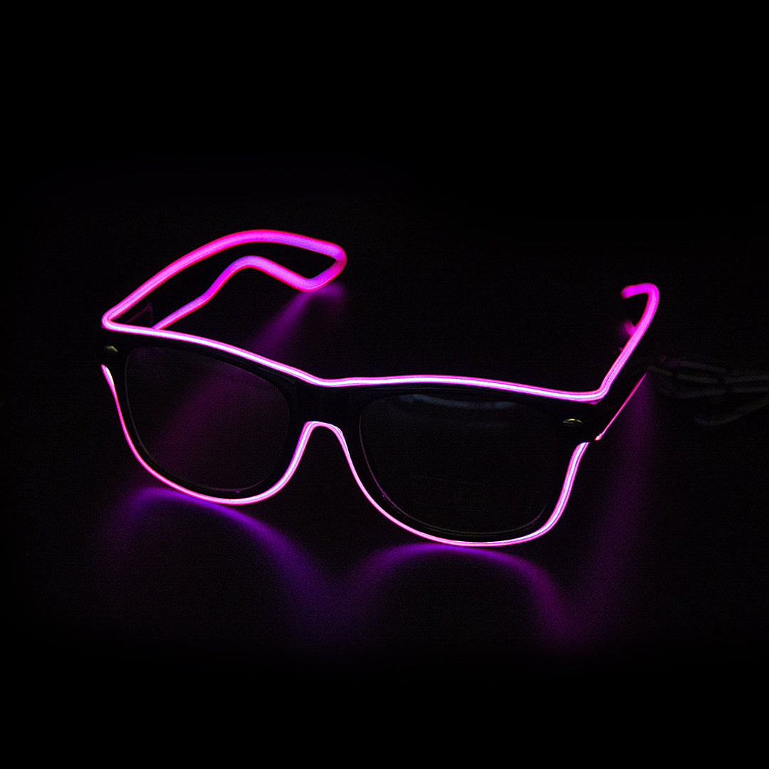 Glowing Neon Glasses - LumaGlow-Pink-Nora Luxe
