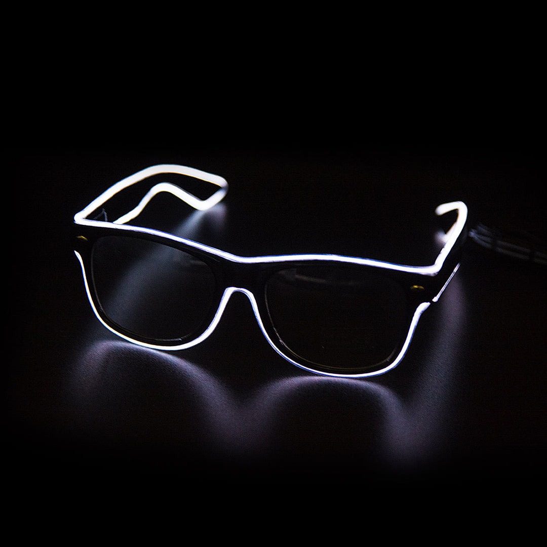 Glowing Neon Glasses - LumaGlow-White-Nora Luxe