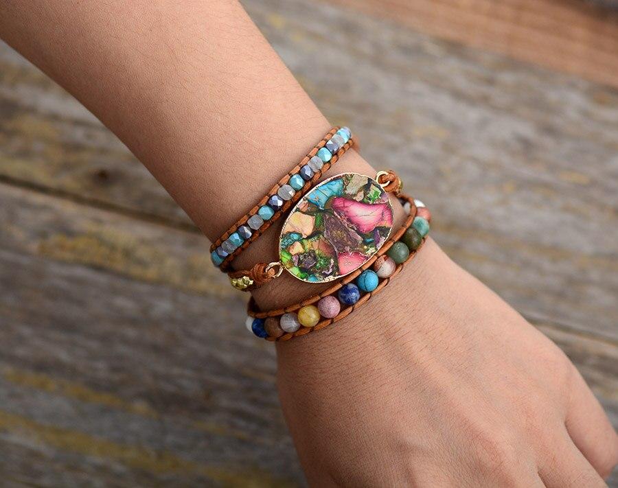Goddesses Amazonite Wrap Bracelet - Aurora-Nora Luxe