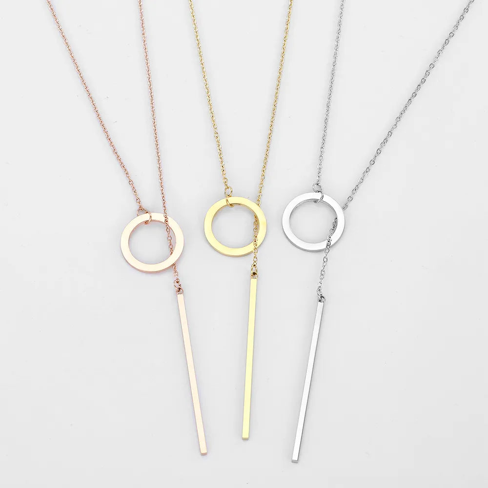 Gold Drop Bar Lariat Necklace | Elegant Women's Jewellery | Versatile Style-GOLD-Nora Luxe
