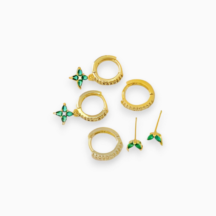 Gold Plated Earring Set - Sophie-Nora Luxe