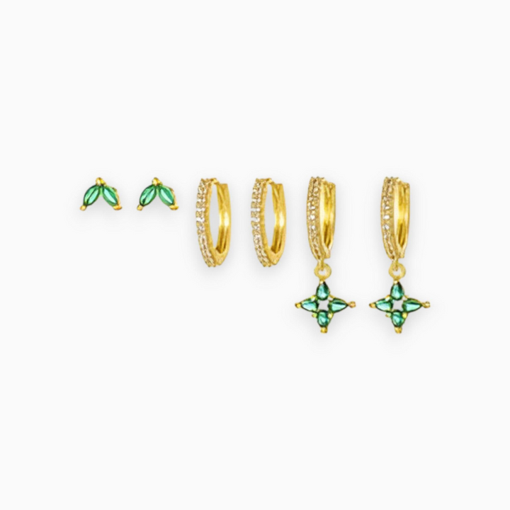 Gold Plated Earring Set - Sophie-Nora Luxe