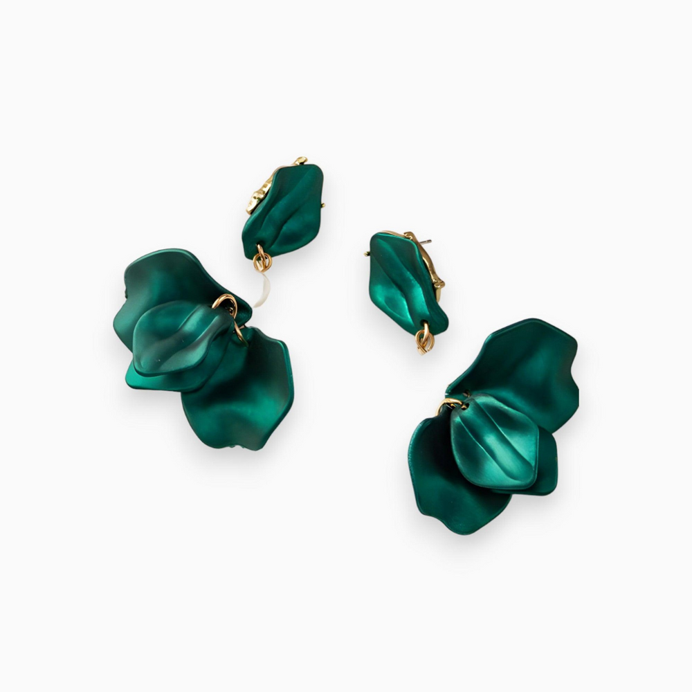 Gold Plated Pearl Dangle Earrings - Isabella-Green-Nora Luxe