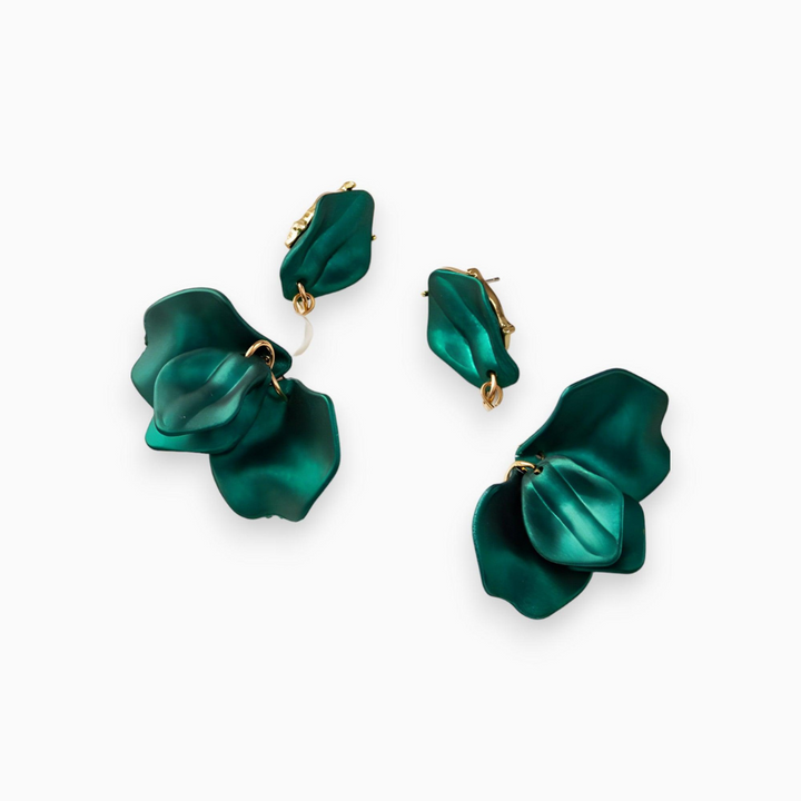 Gold Plated Pearl Dangle Earrings - Isabella-Green-Nora Luxe